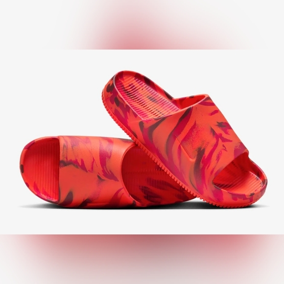 Nike Calm Slide Picante Red Mix Mens New - Picture 1 of 6
